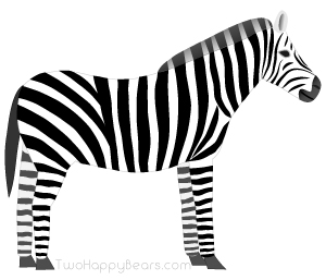 Words that begin with the letter Z - Zebra.