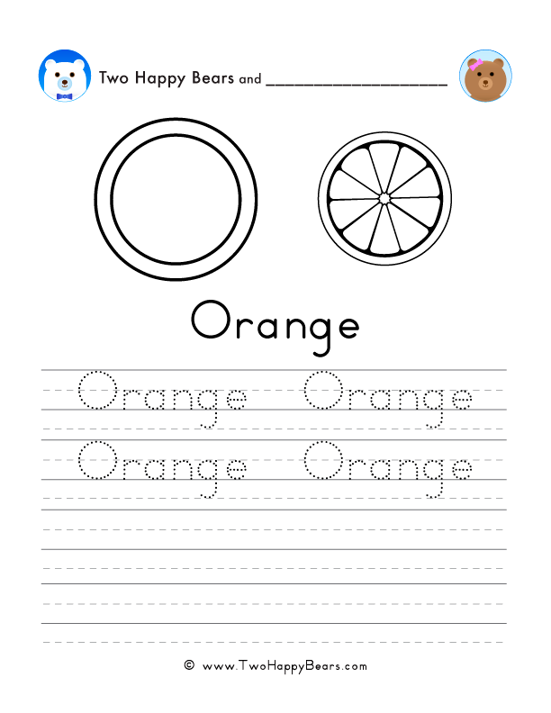 Free printable worksheets for tracing, writing, and coloring words that start with letter O.
