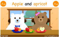 Apple and apricot start with the letter A.