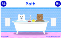 Bath starts with the letter B.