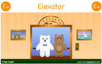 Elevator starts with the letter E.