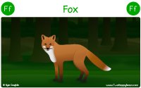 Fox starts with the letter F.