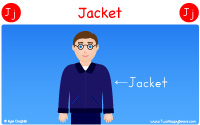 Jacket starts with the letter J.