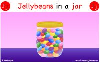 Jellybeans starts with the letter J.