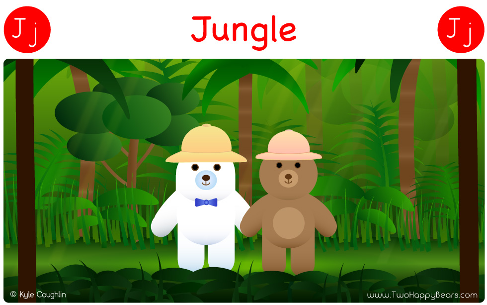The Two Happy Bears went to a jungle.