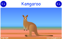 Kangaroo starts with the letter K.