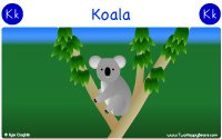 Koala starts with the letter K.