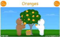 Orange tree starts with the letter O.