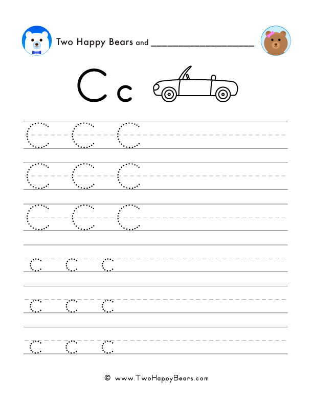 Letter C Printable Worksheets For Tracing And Writing